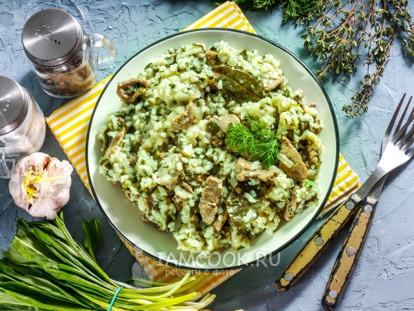 Бахш (зеленый плов), рецепт с фото