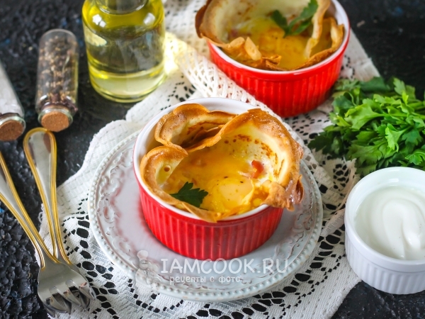 Блины с яичницей, рецепт с фото