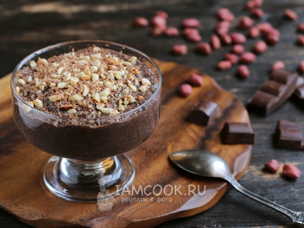 Шоколадный чиа пудинг, рецепт с фото