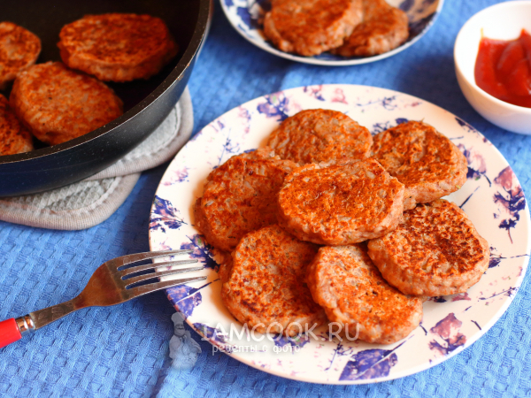 Котлеты из фасоли и риса, рецепт с фото