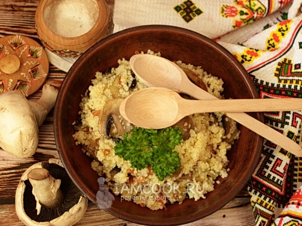Кус-кус с грибами (с шампиньонами), рецепт с фото