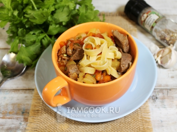 Лагман с редькой, рецепт с фото