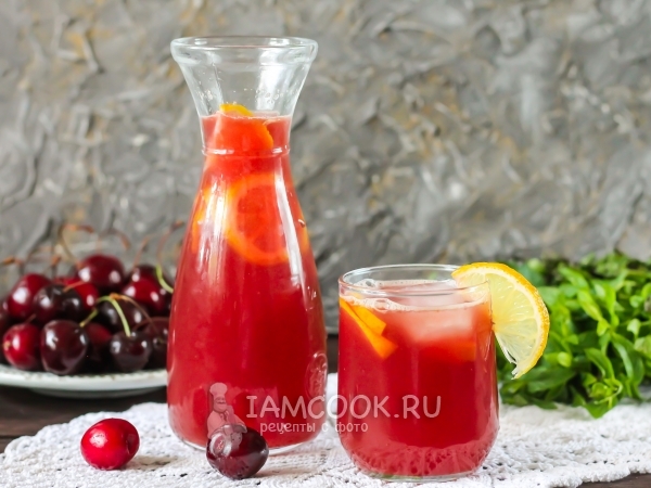Лимонад с черешней, рецепт с фото