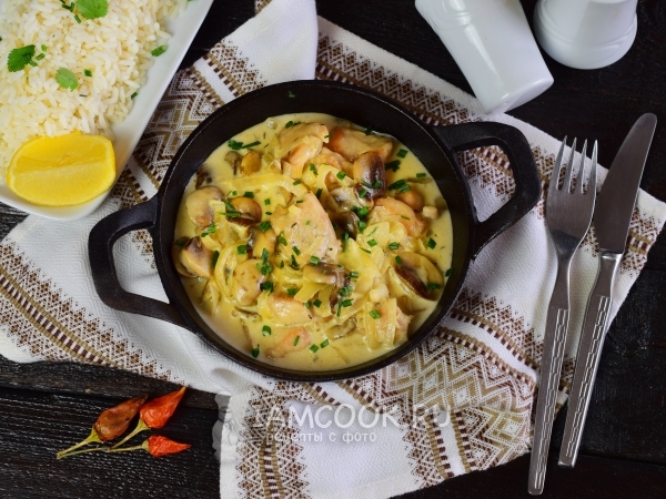 Фрикасе из индейки, рецепт с фото