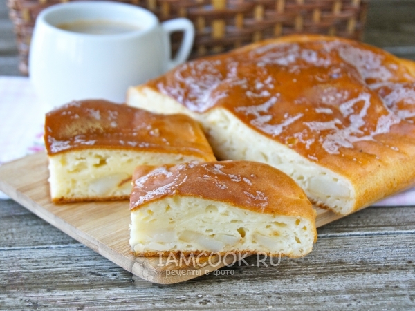 Заливной пирог с картошкой, рецепт с фото