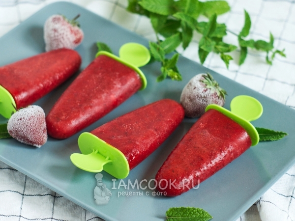 Клубничный лед, рецепт с фото