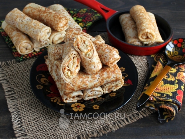 Блины с сыром и морковью, рецепт с фото