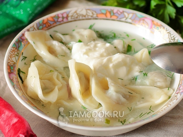 Пельмени из заварного теста со смешанным фаршем (по-восточному), рецепт с фото