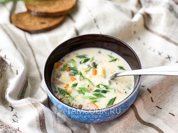 Грибной суп с льезоном, рецепт с фото