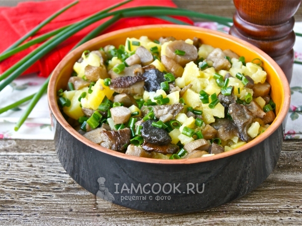 Салат с картошкой и грибами, рецепт с фото