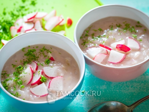 Суп с редиской, рецепт с фото