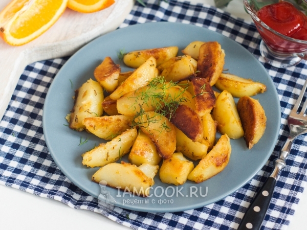 Картофельные дольки с апельсиновым соком, рецепт с фото