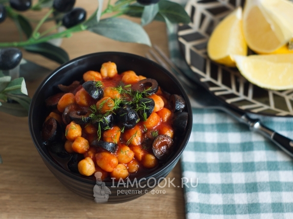 Нут с маслинами по-испански, рецепт с фото