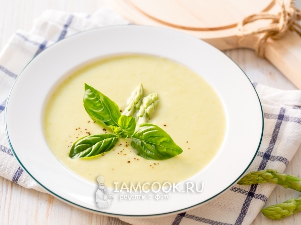 Крем-суп из спаржи с вином, рецепт с фото