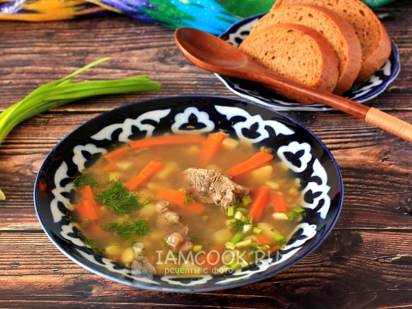 Суп с говядиной и машем, рецепт с фото