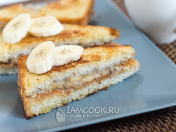 Сэндвич с бананом, рецепт с фото