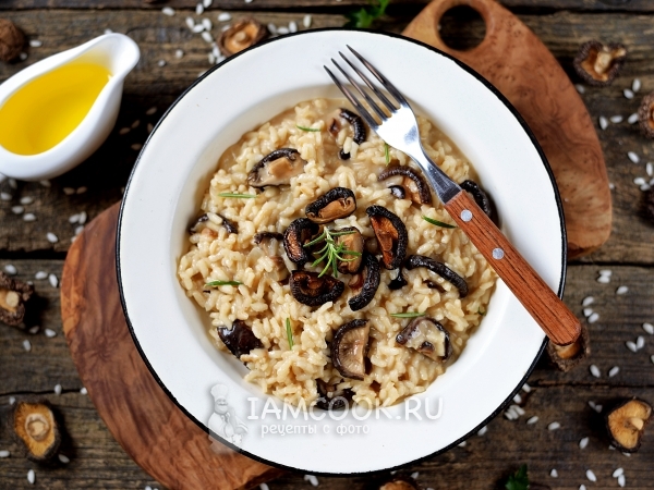 Ризотто с сушеными грибами, рецепт с фото