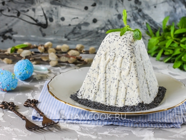 Творожная Пасха с маком, рецепт с фото