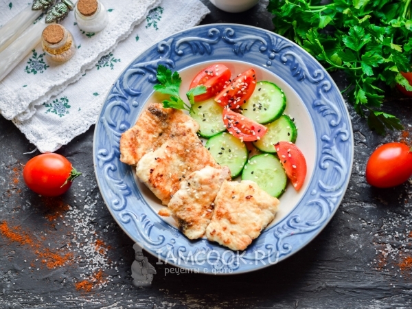 Отбивные из индейки с чесноком в духовке, рецепт с фото