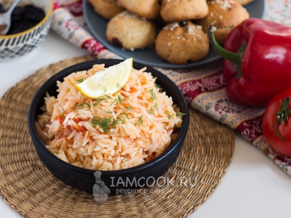 Плов из риса с помидорами по-турецки (Domatesli pilav), рецепт с фото