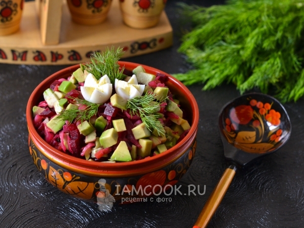 Винегрет с авокадо, рецепт с фото