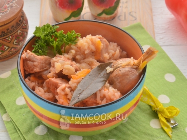 Плов с томатной пастой, рецепт с фото