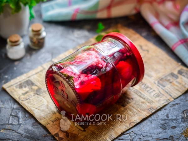Маринованная цветная капуста со свеклой на зиму, рецепт с фото