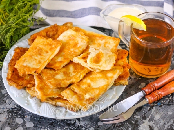 Жареный лаваш с брынзой, рецепт с фото