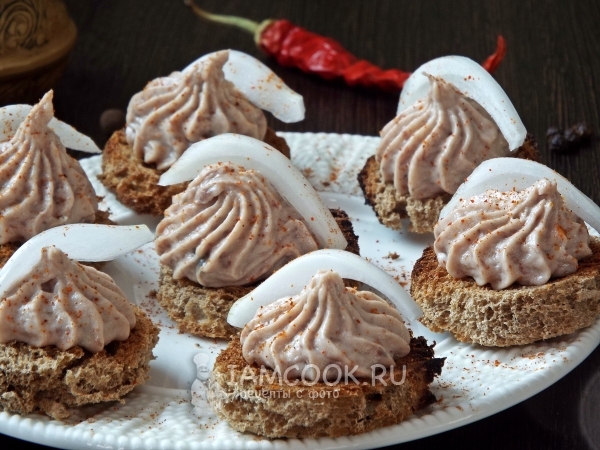 Канапе с сельдью и творожным сыром, рецепт с фото