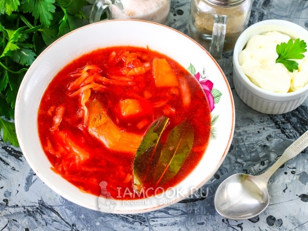 Борщ с уткой, рецепт с фото