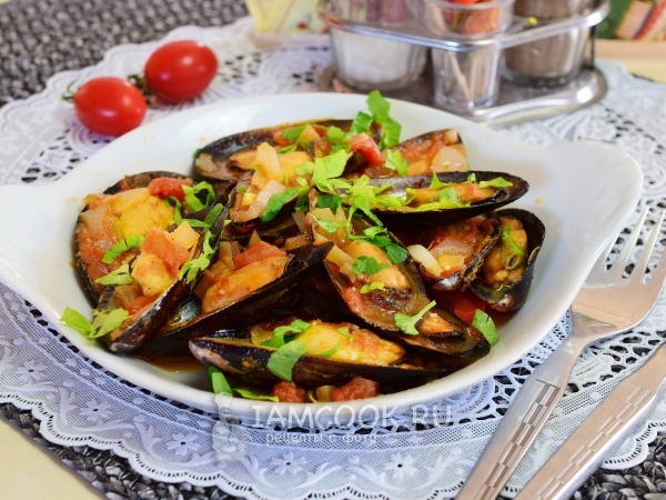 Соте из мидий, рецепт с фото