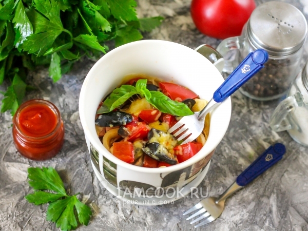 Пицца в микроволновке (в кружке), рецепт с фото