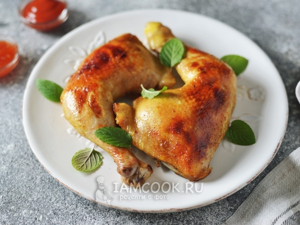 Куриные окорочка в апельсиновом маринаде в духовке, рецепт с фото
