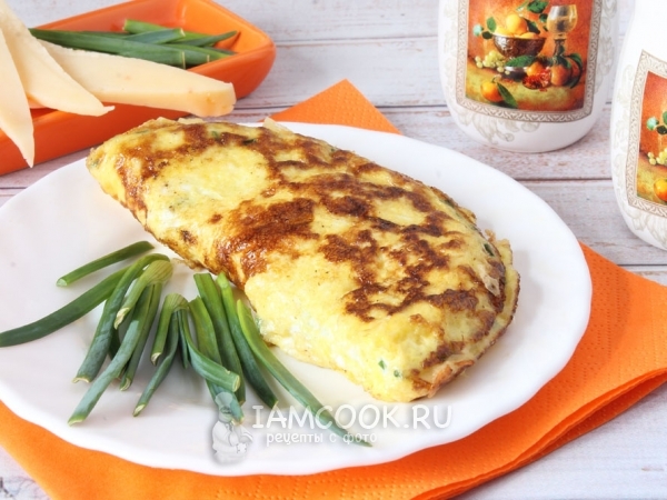 Омлет с зеленью и сыром, рецепт с фото