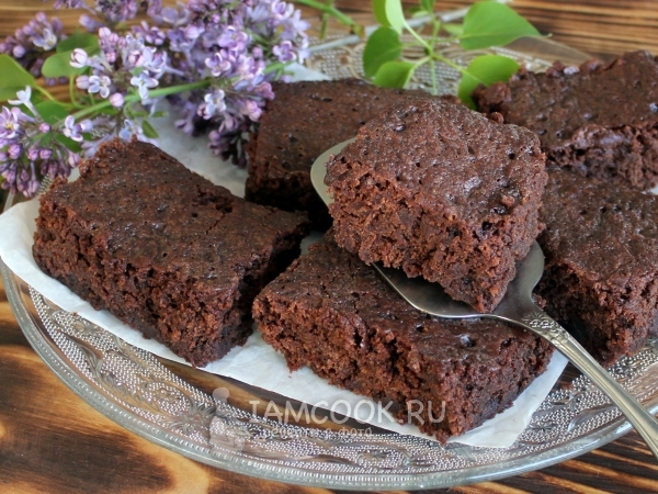 Брауни в микроволновке, рецепт с фото