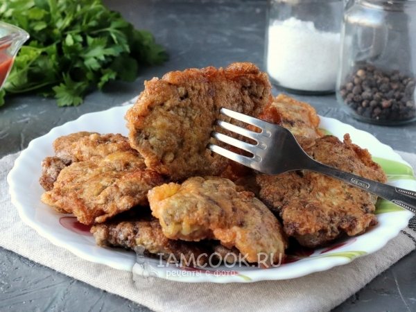 Отбивные из куриной печени, рецепт с фото