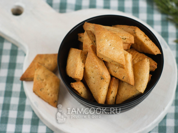 Крекеры с зеленью, рецепт с фото