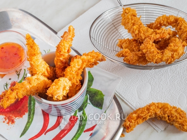 Креветки в панировке, рецепт с фото