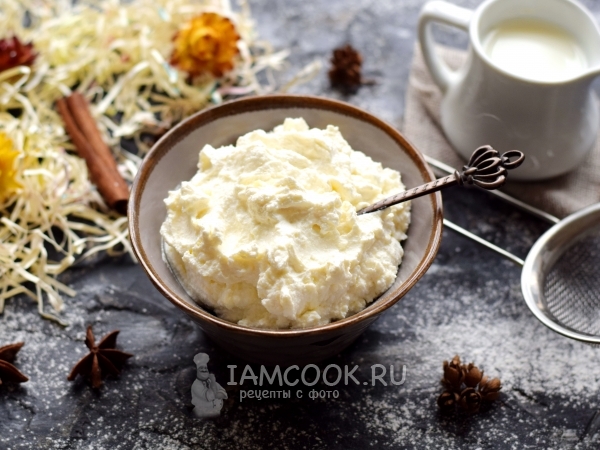 Ванильный творожок из мороженого кефира, рецепт с фото