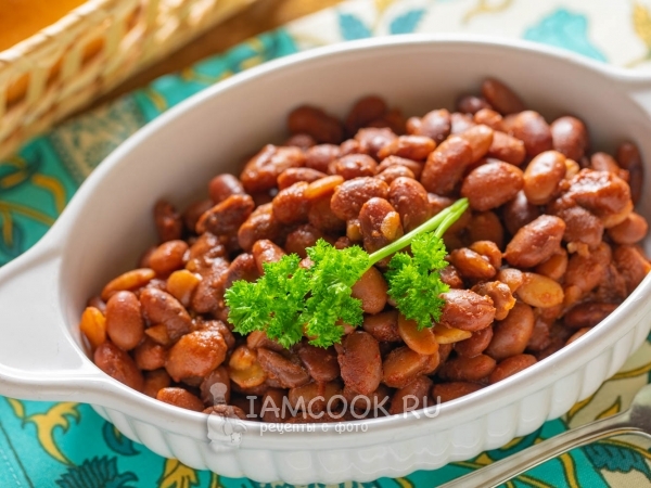 Фасоль с томатной пастой, рецепт с фото