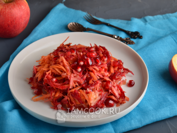 Салат «Щетка» с гранатом, рецепт с фото