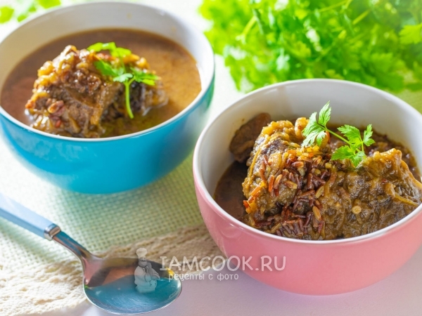 Говядина с красным рисом, рецепт с фото