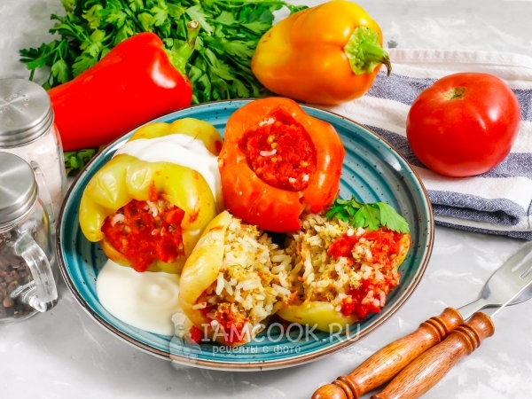 Фаршированный перец с бараниной, рецепт с фото