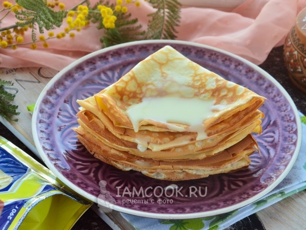 Крепы со сгущенкой, рецепт с фото