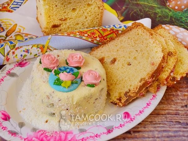 Творожный кулич (пасха) с орехами, рецепт с фото