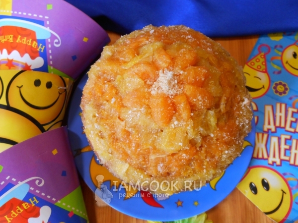 Морковный пирог с фруктами на первый День рождения, рецепт с фото