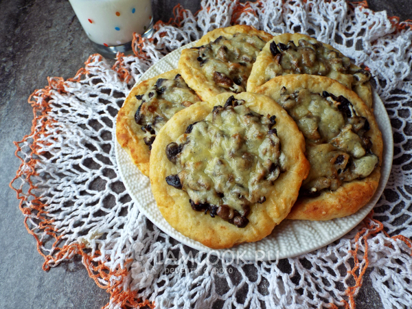 Картофельные лепешки с грибами и сыром, рецепт с фото