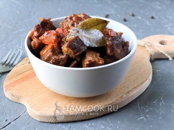 Говядина в вине, рецепт с фото
