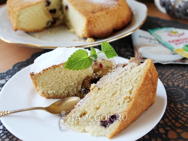 Шарлотка с вяленой вишней, рецепт с фото