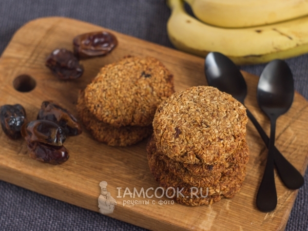 Веганское кокосовое печенье с бананом, рецепт с фото